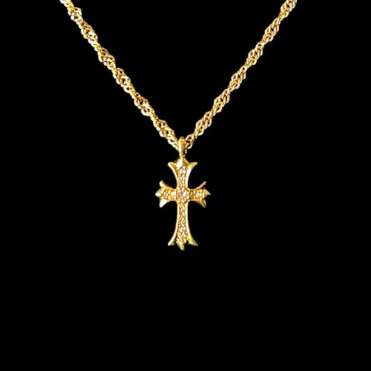 Ethereal Diamond Cross Necklace