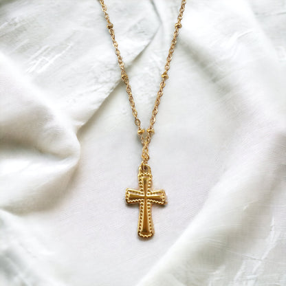 Baroque Cross Necklace