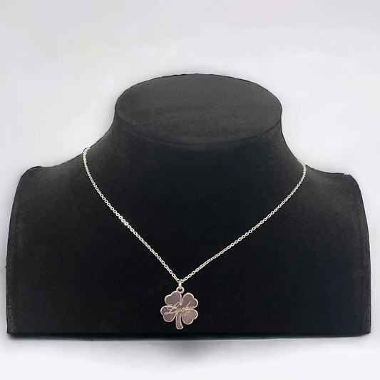 Lucky four leaf clover necklace Silver