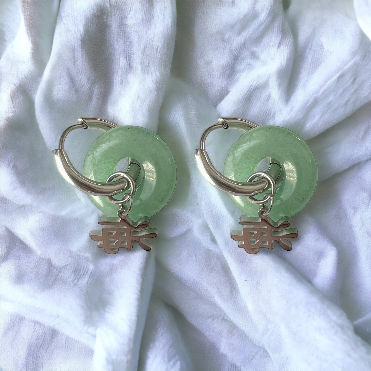 海 "Ocean"  Gemstone earrings Silver