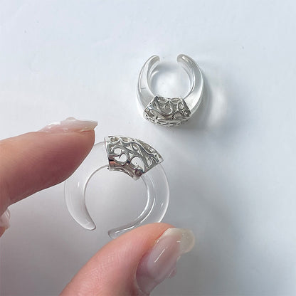 Carved Steel Ear Cuff