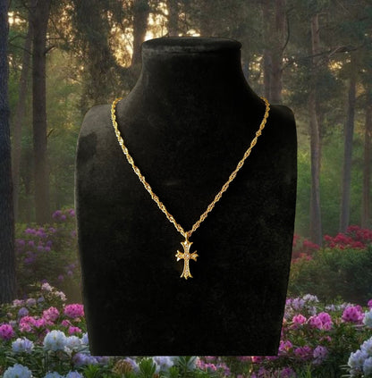 Ethereal Diamond cross necklace