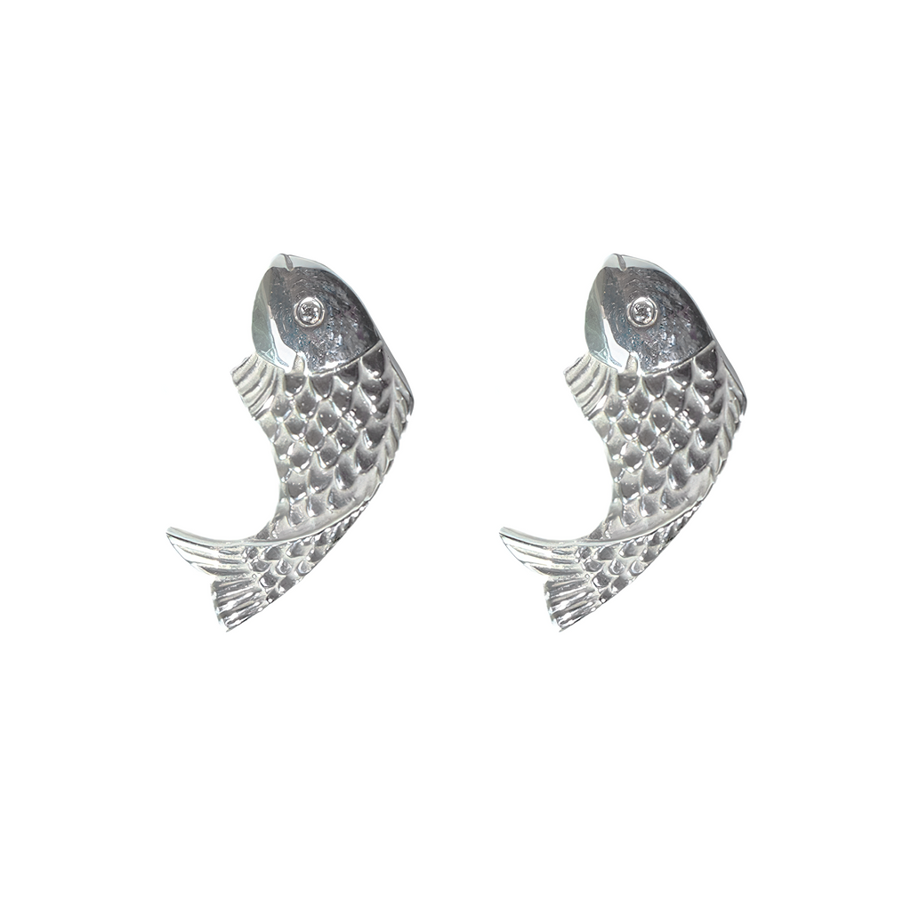 Silver Koi Fish Earrings