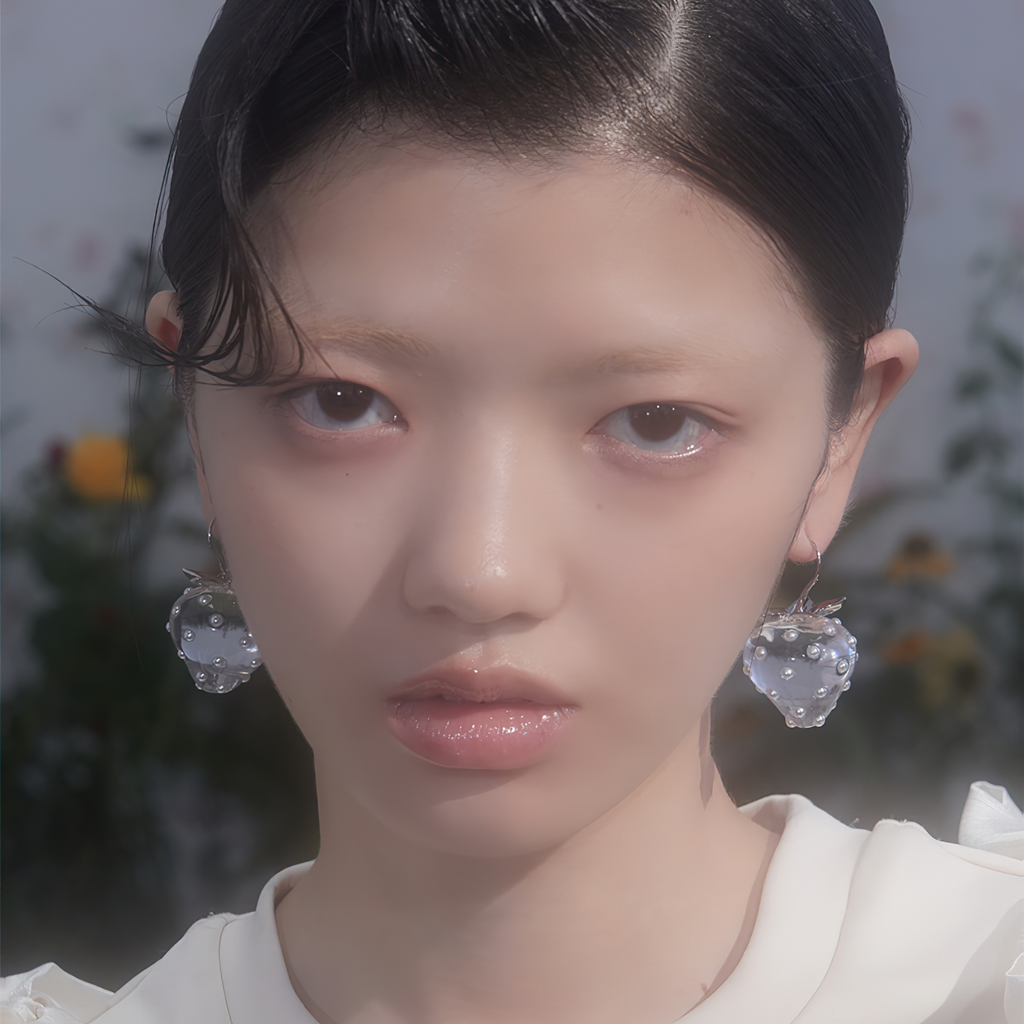 Transparent Resin Strawberry earrings