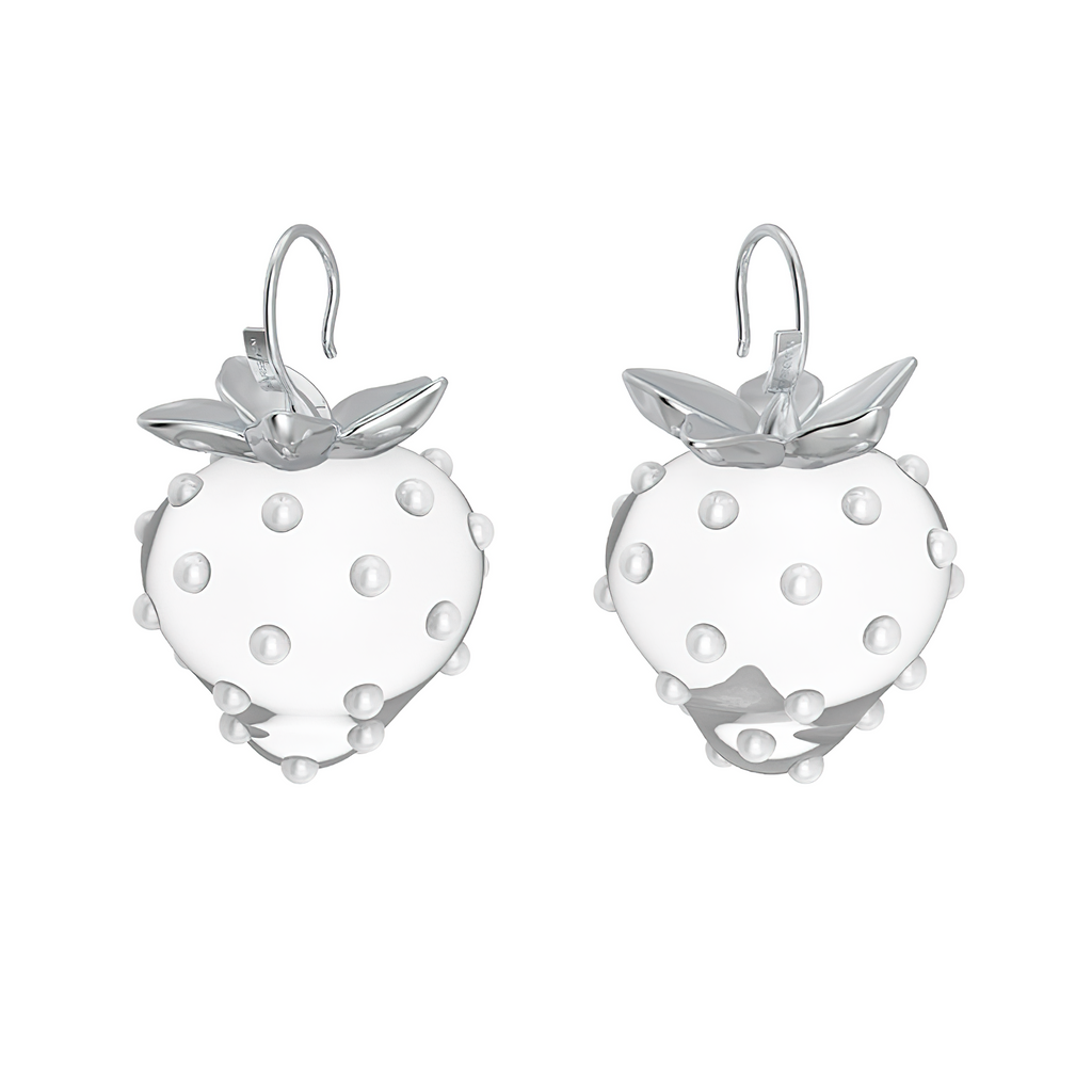 Clear Resin Strawberry earrings